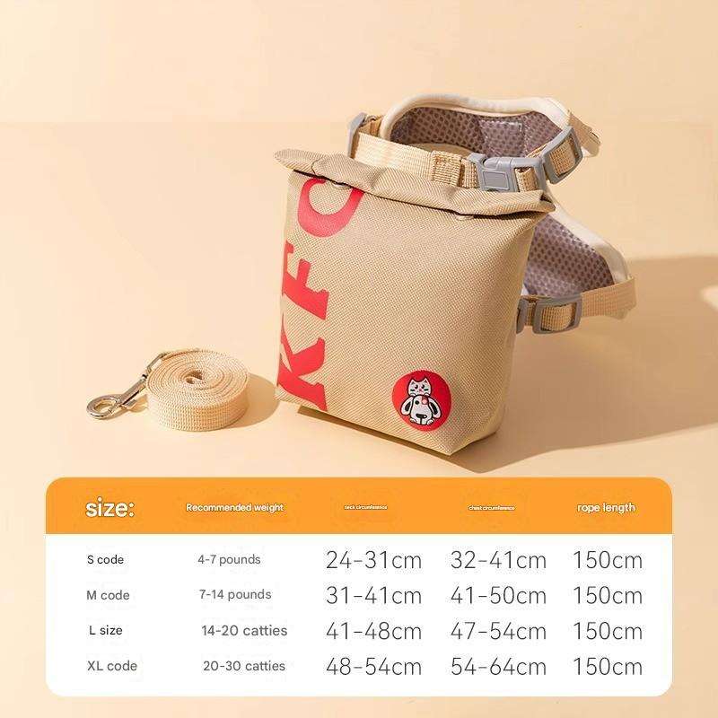 KFC Takeaway Bag + Harness + 1.5m Flat Leash
