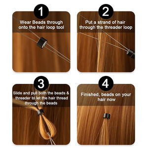 Ensemble d'outils d'extension de cheveux pour micro-maillons comprenant une pince de montage et de retrait Nouveautés Kits d'outils d'extension de cheveux - Product Image 4