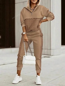 Chándal deportivo personalizado para hombre y mujer, chaqueta con cremallera de dos piezas y pantalones para correr, ropa deportiva para gimnasio, fábrica mayorista - Product Image 6