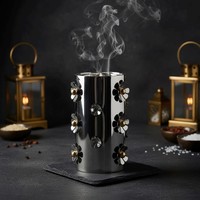 Nouveauté : brûleur d'encens en bois de santal aromatique poli, décoratif, en métal durable, fait à la main, pour la maison, l'hôtel, le restaurant, style antique