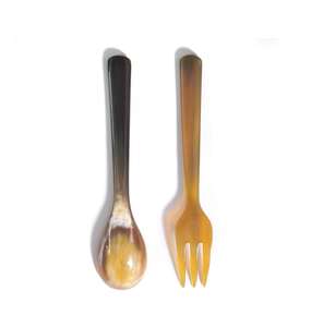 Cuillère décorative noire en forme de corne brute Coutellerie de cuisine du meilleur design Cuillère à couverts unique Ensembles de couverts multiples - Product Image 5