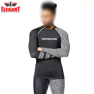 Protección solar Cómodo Transpirable Super Stretch MMA Rash Guard Logotipo personalizado Adultos Fitness Wear Rash Guard - Product Image 4