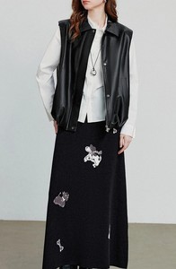 Chalecos de Estilo Oversize de Primera Calidad para Mujer al por Mayor, Chaleco de Piel de Oveja de Secado Rápido, Chaleco de Cuero Auténtico con Cremallera, Chaleco de Moda - Product Image 5