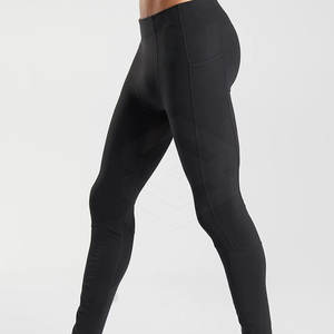 Wholesale Men Fitness Leggings <b>Elastic</b> <b>Waistband</b> Breathable Adjustable Spandex/Polyester Full Length Sport Running Yoga Leggings - Product Image 2