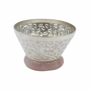 Diseño hecho a mano Acero inoxidable Metal niquelado Acabado Servidor Tazón Pasta Ensalada Sopa Tazón decorativo para servir - Product Image 1