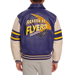 Chaqueta Varsity de Alta Calidad para Hombre, Roja y Blanca, 100% Algodón, Cuello Alto, Bordado Frontal - Product Image 3