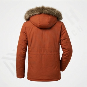 Veste parka pour homme, rembourrée, épaisse, en polaire, capuche, manteau décontracté d'extérieur, imperméable, chaude, style urbain, vêtements d'extérieur thermiques de qualité supérieure pour l'hiver - Product Image 2