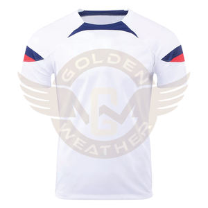 Uniforme de football de qualité supérieure, vente chaude, matériaux écologiques, sublimation, fabrication sur mesure OEM, évacuation de l'humidité, séchage rapide - Product Image 5