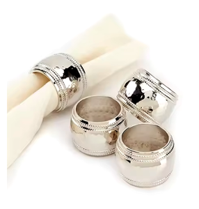 Premium Standard Quality Gold-Colored Brass Napkin <b>Rings</b> Wedding Party Ware Newest Design Wire Mesh Napkin <b>Rings</b> - Product Image 2