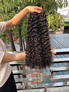 Sample Order Burmese Curly Hair Bundles Raw Vietnamese One Single Donor Unprocessed Cuticle Aligned Burmese Curly Hair Bundles - Product Image 5