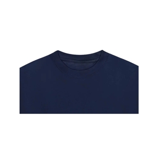 เสื้อยืดแขนสั้นลำลองผู้ชายไซส์ใหญ่ สีน้ำเงินเข้ม 220gsm ผ้าออร์แกนิค 100% ปักโลโก้คุณภาพสูง ปรับแต่งได้ - Product Image 6