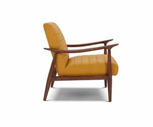 Chaise de salle à manger en teck massif avec assise en tissu, design scandinave, couleur marron, utilisation en extérieur, utilisation en hôtel et en villa, emballage OEM - Product Image 4
