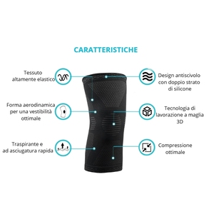 Genouillère de compression orthopédique XL antidérapante avec bandage de soutien, lot de 2 - Product Image 3
