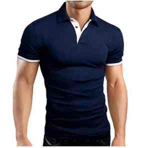 Polos de moda, polos para hombre, cuello de polo de verano, botón de manga larga sólido, camisa con cremallera para hombre - Product Image 1