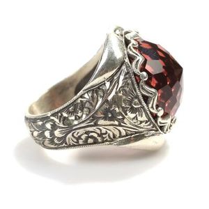 925 Sterling Silver Men's <b>Ring</b> Zircon Stone Faceted Rhodium Fine Jewelry <b>Crown</b> Shape Everyday Wear Boy's Size IGI Certified - Product Image 3
