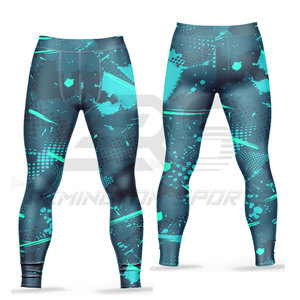 Activewear Hombres En Blanco Compresión Correr Fitness Leggings Gimnasio Leggings Para Hombres - Product Image 6