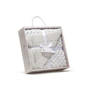 Manta Gris BUBBLE & LAMB con Diseño de Puntos, Técnica No Tejida - Product Image 1