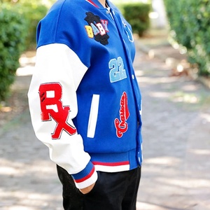 Vestes universitaires en satin personnalisées unisexe, coupe-vent de sport de haute qualité, veste brodée Letterman, vestes universitaires Bomber - Product Image 4