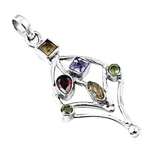 "Ruby Rhodium-Plated Charm <b>Pendant</b> for Women in Rose Gold 925 Sterling Silver" - Product Image 2