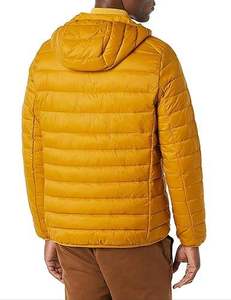 Chaqueta Acolchada de Algodón Tejido para Hombre, con Capucha, Cuello Alto, Cierre de Cremallera, Logotipo, Invierno, Estilo Urbano, Proveedor - Product Image 3