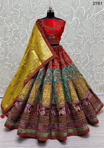 ชุดเจ้าสาวที่สวยงาม lehenga choli กับคู่ dupatta - Product Image 4