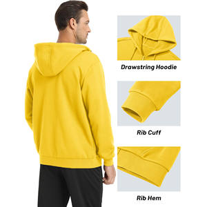 Sudaderas con capucha en blanco Vintage de algodón personalizadas de alta calidad, jersey de gran tamaño, tela polar con cara de rizo francés, sudaderas con capucha lavadas con ácido y cremallera - Product Image 5