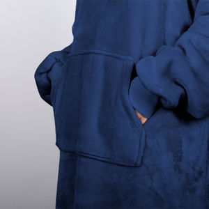 Venta caliente de punto personalizado tejido Simple gigante Sudadera Capucha felpa franela polar Anti-Pilling adultos barato invierno usable - Product Image 2