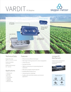 VARDIT PC REGULADO 16 MM 3,4 LPH 20 mil 0,50mm GOTEO LATERALES SEPARACION 40 cm - Product Image 5