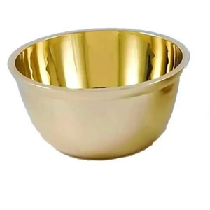 Cuenco de Metal pulido dorado de primera calidad, cuenco de Metal de estilo moderno ecológico para servir alimentos para bodas, cuenco de Catering a buen precio - Product Image 3
