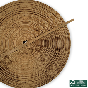 Flat Cork Cord 5mm Natural Superior - Product Image 1