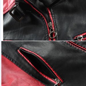 Fabricante personalizado Logo Biker Hombres 2025 A prueba de viento Moto Motocicleta Chaqueta de cuero Tallas grandes Técnicas impresas - Product Image 4