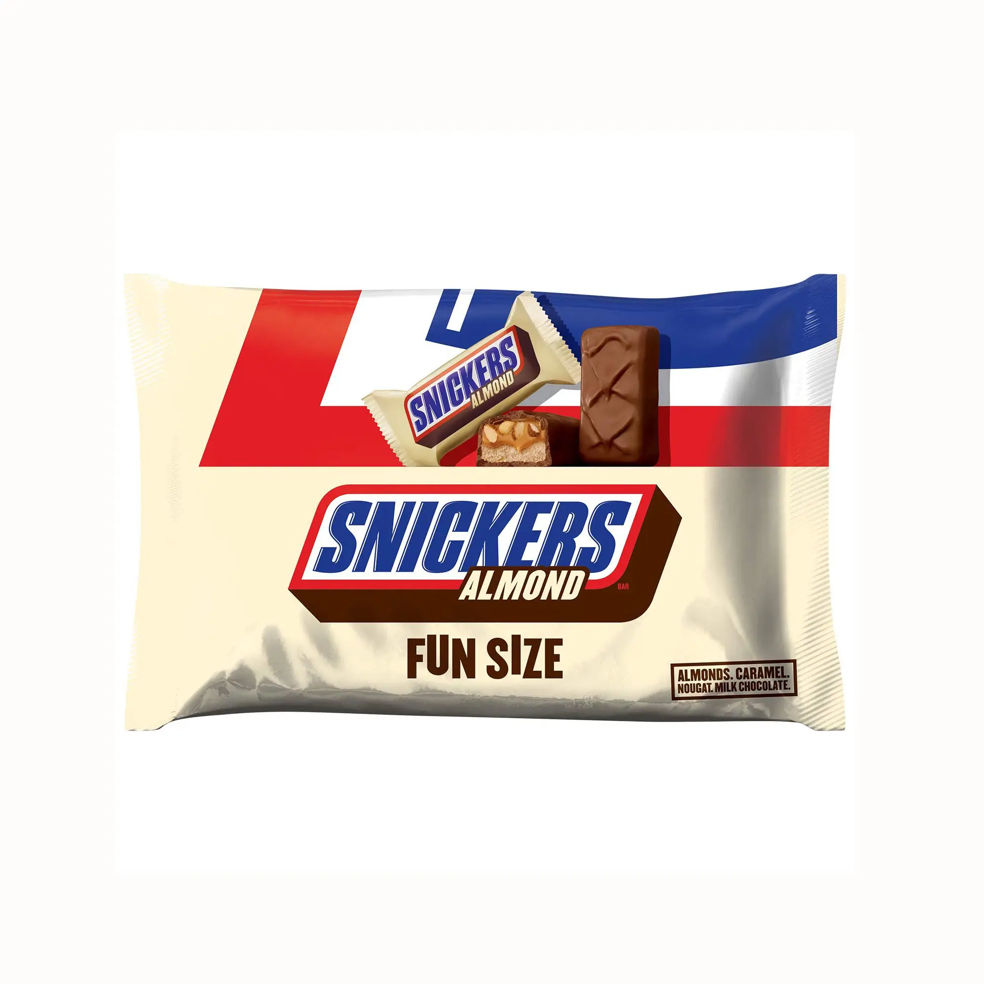 Snickers Mandelbarre Original-Schokolade, Kit Kat Chunky, Bounty und Twix