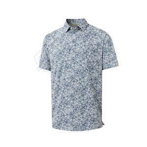 Polo de golf de haute qualité pour hommes pour le printemps et l'été affaires décontracté Sport mèche à manches courtes tissu tricoté - Product Image 1