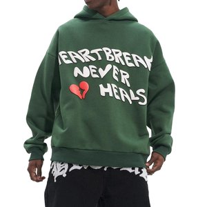 Sweat à capuche personnalisé pour homme 2025, épais, coupe oversize, en molleton mélangé de coton, coupe-vent, écologique, séchage rapide, avec logo, pour l'hiver - Product Image 1
