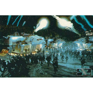 Starship Troopers Simple Style Postcard for Valentine's Day New Year Birthday or Business Printed Pattern <b>Paper</b> Material - Product Image 1