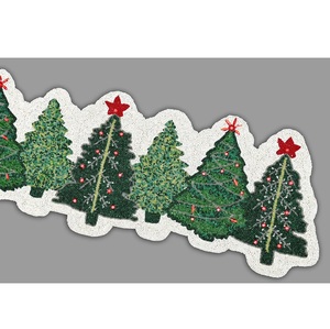 Chemin de table motif arbre de Noël de luxe décorations perlées élégantes pour la maison hôtels et restaurants - Product Image 3