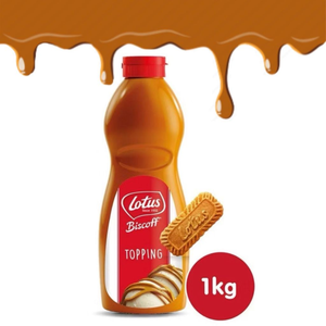 Sauce Lotus Biscoff en gros 1 kg, sirop de biscuit caramélisé lisse pour la pâtisserie, les boissons, les desserts, les garnitures, les restaurants et les services de restauration - Product Image 1