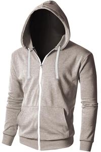Sweatshirts à capuche unisexes 100% en coton épais avec fermeture éclair Sweatshirts Streetwear avec broderie personnalisée respirante grande taille sans couture - Product Image 3