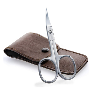 Tijeras de uñas con Funda de cuero, de acero japonés, con cubierta de cuero, disponible en baja cantidad mínima - Product Image 1