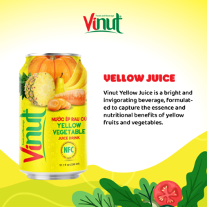 Bebida de Jugo de Vegetales Amarillos 330ml Lata de Aluminio Sin Concentrado (NFC) VINUT Para Distribuidores Mayoristas - Product Image 2