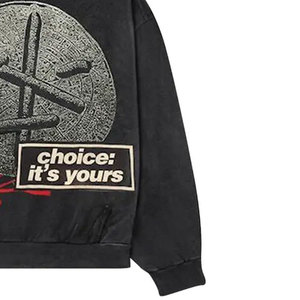 Sudadera con capucha de gran tamaño para hombre, material de lana pesada con ajuste relajado y diseño de capucha con cordón ajustable - Product Image 4