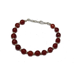 Bracelet en cristal rouge Carnelianc8mm Ajustement perles rondes pierre cristal pierres précieuses bijoux de mode hommes et femmes cadeau énergie - Product Image 1