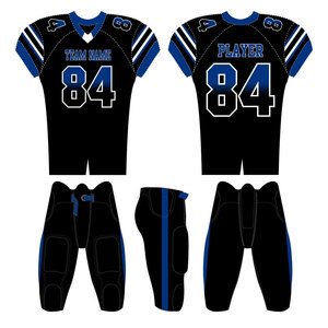 Conjunto de camiseta de fútbol americano personalizable, estilo juvenil, diseño transpirable, nombre y número del equipo, uniforme de fútbol americano - Product Image 1