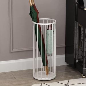 Support de parapluie en fer forgé sur pied antirouille facile à nettoyer cannes en métal pour la maison ou le bureau supports de stockage et supports - Product Image 1