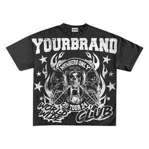 Camiseta Personalizada de Cuello Redondo, 100% Algodón, Diseño Casual Personalizado, Impresa, al por Mayor, Antiarrugas, Estilo Hip Hop, para Hombre - Product Image 5