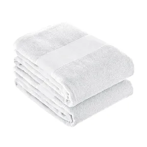 Asciugamano da Spiaggia in Spugna di Cotone Personalizzato con Fascia Personalizzata e Gadget Promozionali - Product Image 1