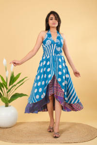 Vestido Largo Formal de Seda con Estampado Floral, Cuello en V, Ajustado, con Tirantes Cruzados, Sin Mangas, Largo hasta el Suelo, Estilo A-Line, para Fiesta de Verano - Product Image 4