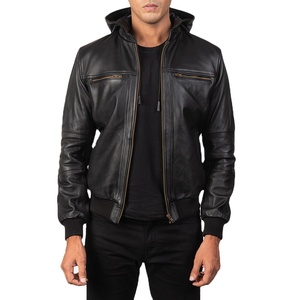 Chaqueta de cuero Vintage desgastado para hombre, piel de cordero auténtica, nueva moda - Product Image 4