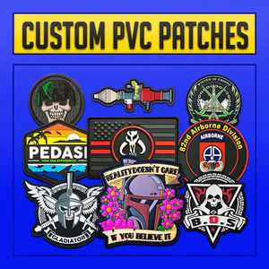 Étiquettes en PVC de luxe, logo de marque personnalisé imprimé, patchs en feutre de nylon à coudre pour vêtements et sacs, utilisation tactique en plein air - Product Image 2