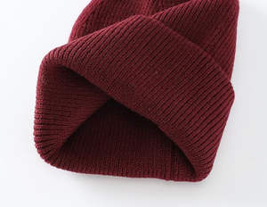 Gorro de Punto de Diseño 100% Acrílico, Color Sólido, Otoño Invierno, Gorro de Lana Cálido para Uso Casual al Aire Libre - Product Image 6